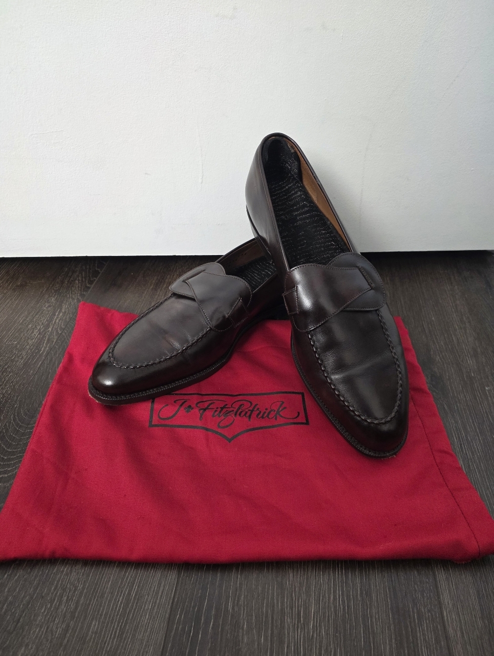 J.FitzPatrick Luxury Butterfly Loafers Dark Brown - UK 10 / US 11